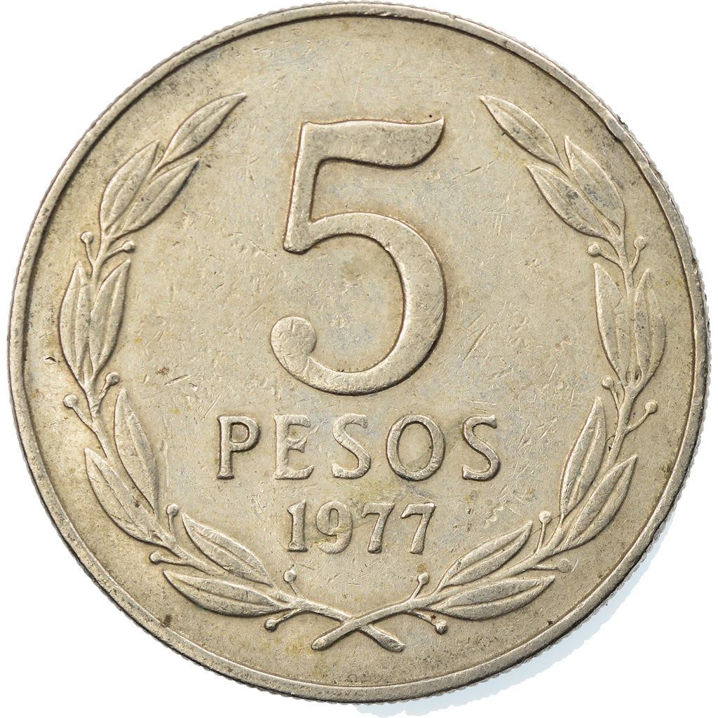 Chile | 5 Pesos Coin | Angel of Liberty | KM209 | 1976 - 1980