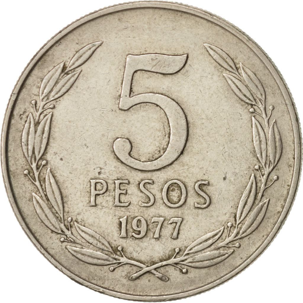 Chile | 5 Pesos Coin | Angel of Liberty | KM209 | 1976 - 1980