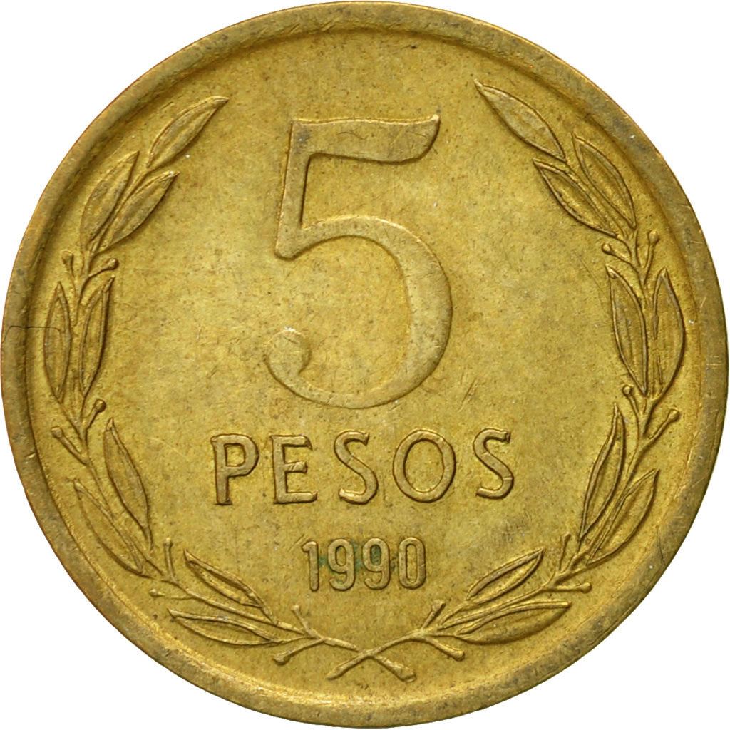 Chile | 5 Pesos Coin | Bernardo O'Higgins | KM229 | 1990 - 1992