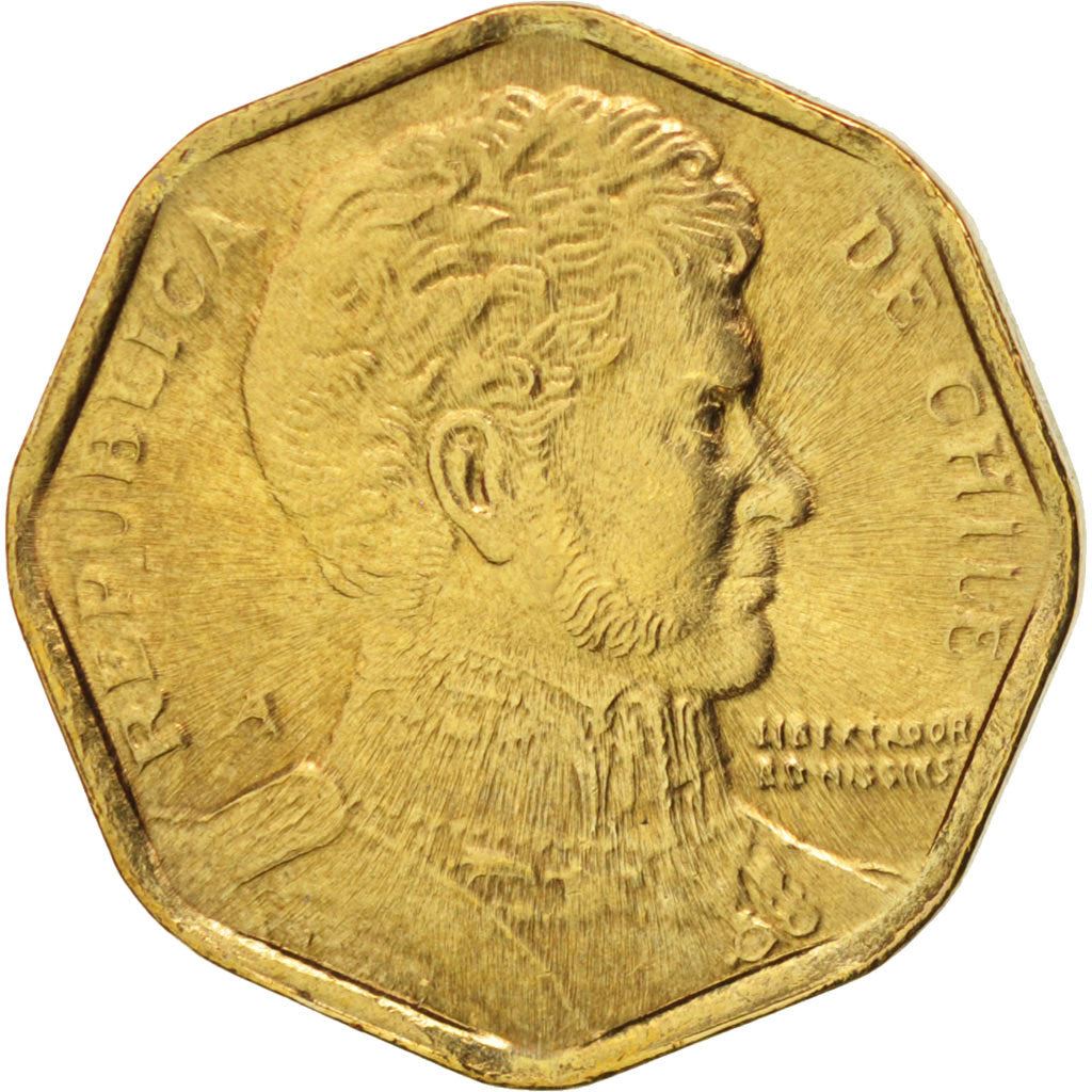 Chile | 5 Pesos Coin | Bernardo O'Higgins | Km:232 | 1992 - 2015