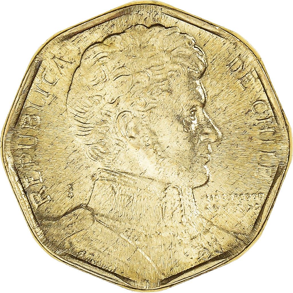 Chile | 5 Pesos Coin | Bernardo O'Higgins | Km:232 | 1992 - 2015