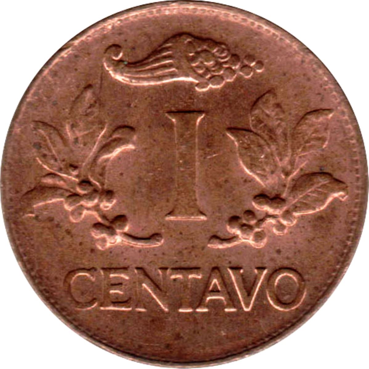 Colombia | 1 Centavo Coin | Phrygian Cap | Wreath | Coffee bean sprigs | 1942 - 1966