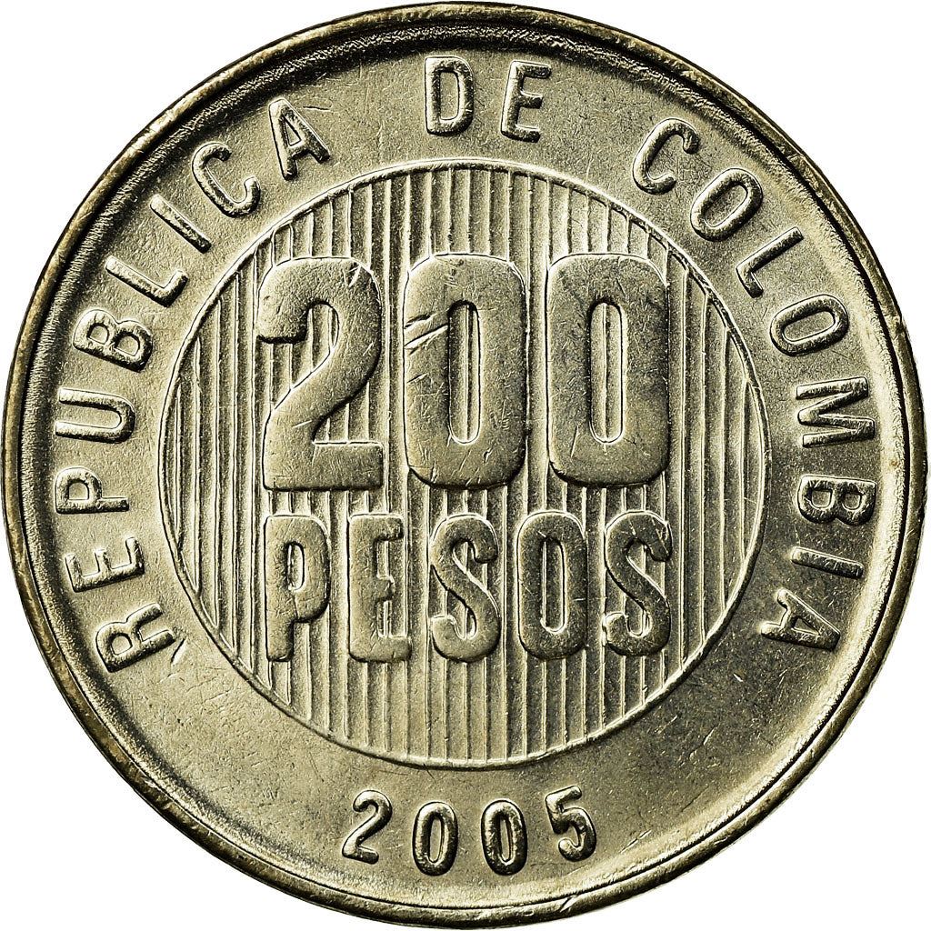 Colombia 200 Pesos | Quimbaya spindlewheel | bird heads Coin | 1994 - 2012