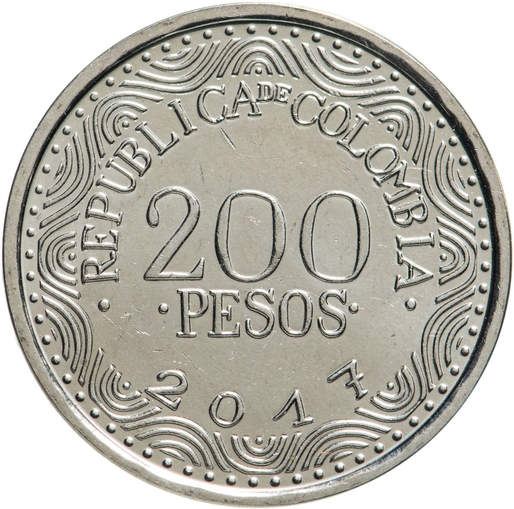 Colombia 200 Pesos | Scarlet macaw - Ara macao | tree branch Coin | 2012 - 2021