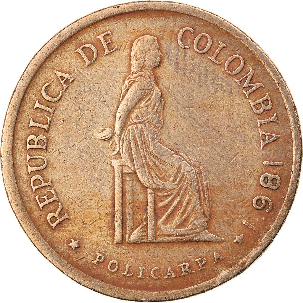 Colombia 5 Pesos Coin | Seated Policarpa Salavarrieta | 1980 - 1989