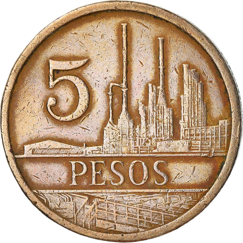 Colombia 5 Pesos Coin | Seated Policarpa Salavarrieta | 1980 - 1989