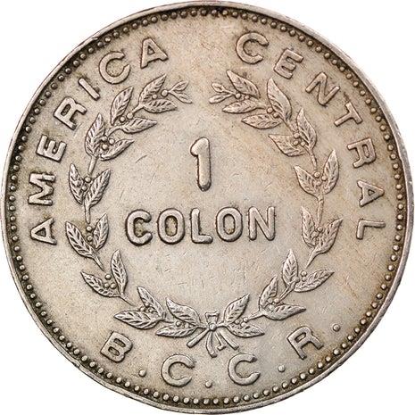 Costa Rica 1 Colon Coin | Stars | Volcno | Ship | Sun | KM186.3 | 1972 - 1975