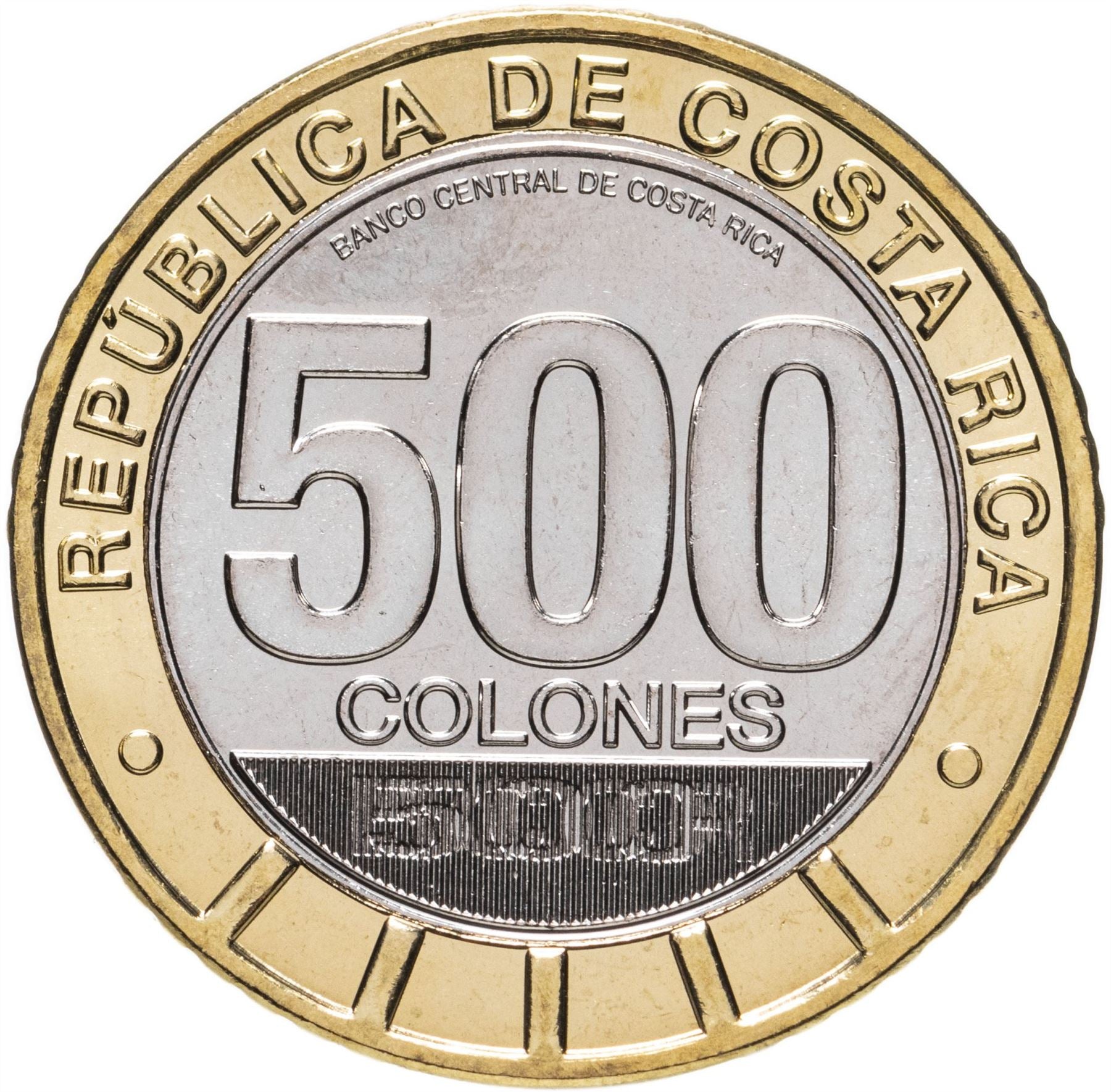 Costa Rica 500 Colones Coin | Torch | Map | Globe | 2021