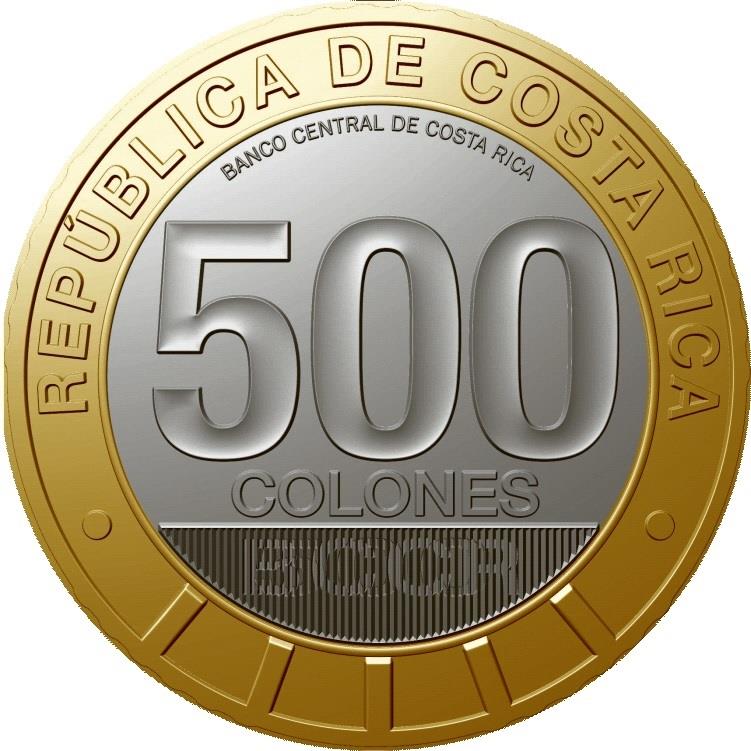 Costa Rica 500 Colones Coin | Torch | Map | Globe | 2021