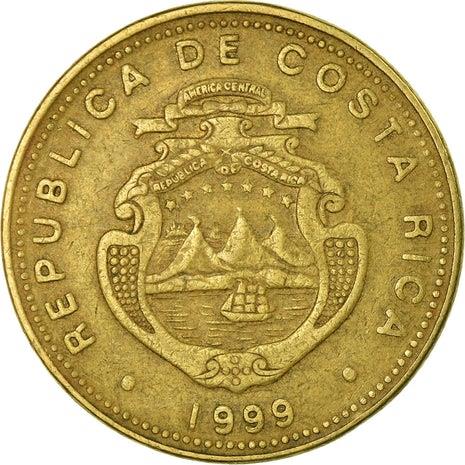 Costa Rica Coin | 100 Colones | Stars | Volcno | Ship | Sun | KM230a.1 | 1999