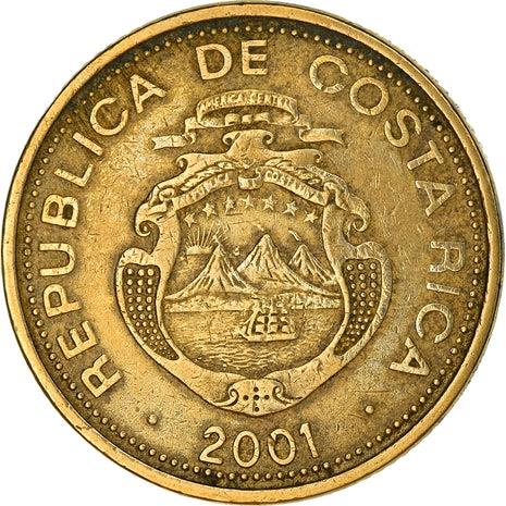 Costa Rica Coin | 25 Colones | Stars | Volcno | Ship | Sun | KM229a | 2001 - 2003