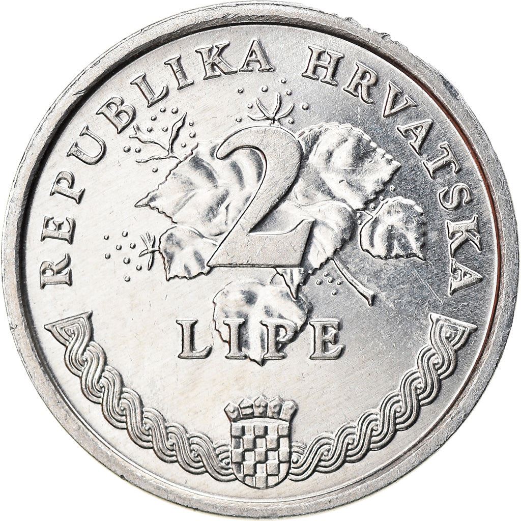 Croatia | 2 Lipe Coin | Hrvatska | Lush Grapes | KM4 | 1993 - 2021