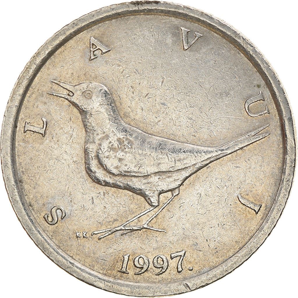 Croatia Coin Croatian 1 Kuna | Marten | Nightingale Bird | KM9.1 | 1993 - 2021