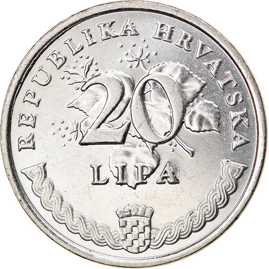 Croatia Coin Croatian 20 Lipa | Olive Branch | KM17 | 1994 - 2020