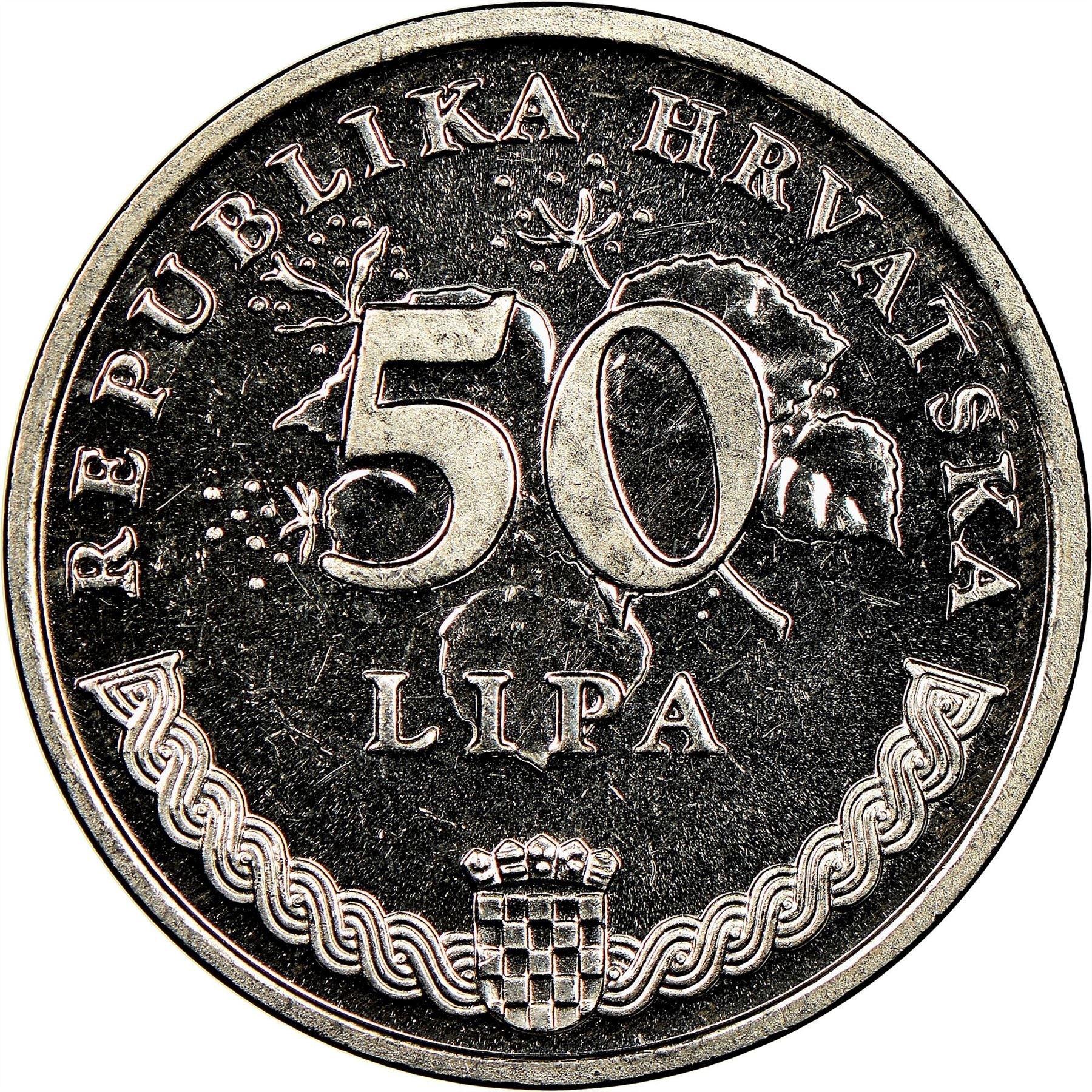 Croatia Coin Croatian 50 Lipa | Velebit Degenia | KM8 | 1993 - 2021