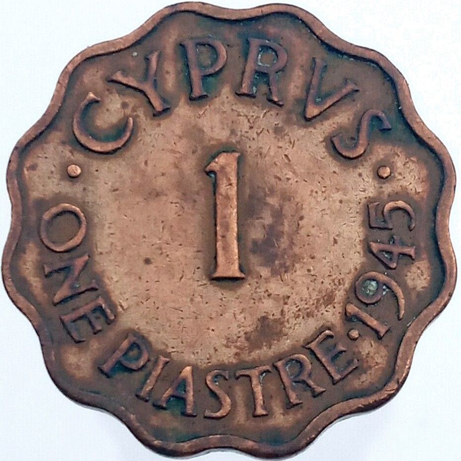 Cyprus 1 Piastre | King George VI | KM23a | 1942 - 1946