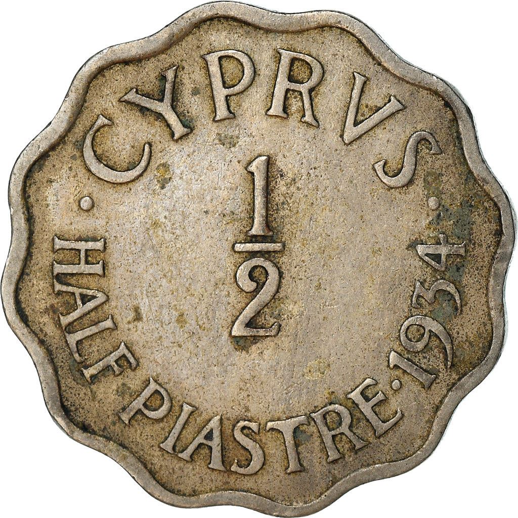 Cyprus | 1/2 Piastre Coin | King George V | KM20 | 1934