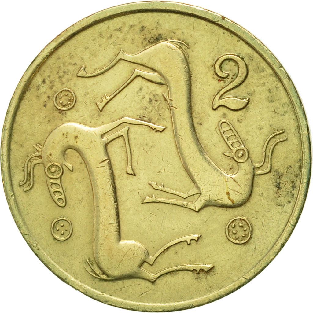 Cyprus 2 Cents Coin | Goat | KM54.1 | 1983