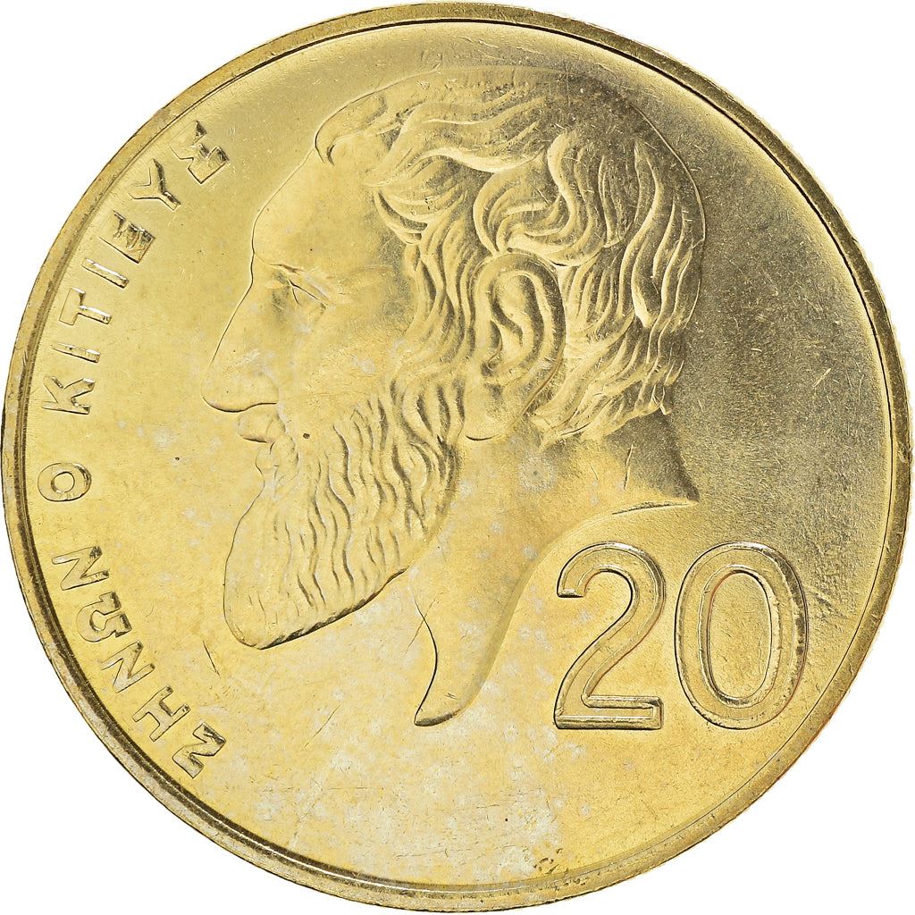 Cyprus | 20 Cents Coin | Zeno of Citium | KM62.2 | 1991 - 2004