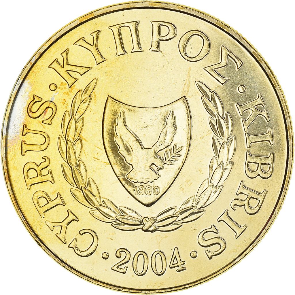 Cyprus | 20 Cents Coin | Zeno of Citium | KM62.2 | 1991 - 2004