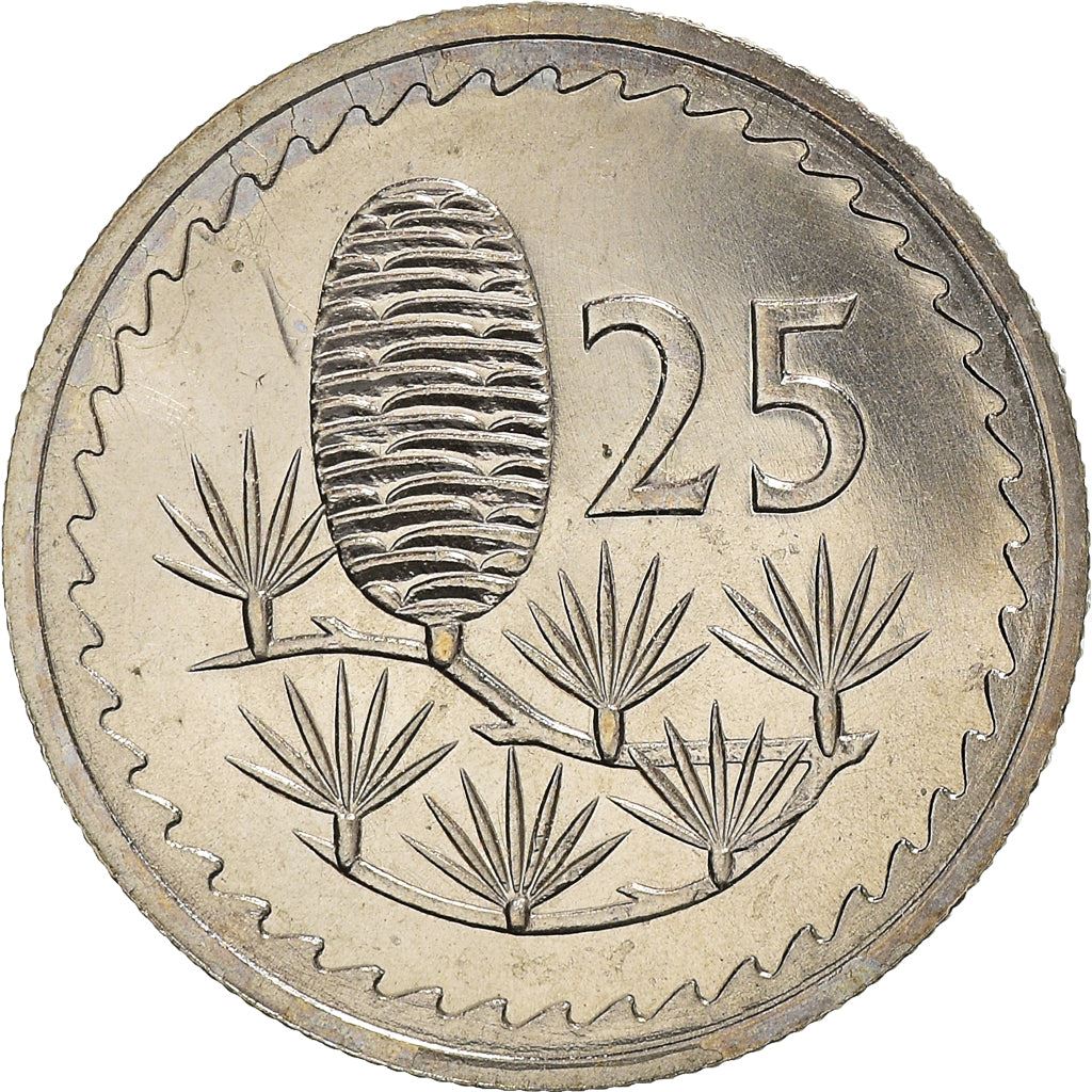 Cyprus 25 Mils Coin | Cedar Tree | KM40 | 1963 - 1982