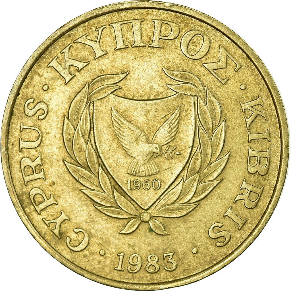 Cyprus 5 Cents Coin | Bull | KM55.1 | 1983