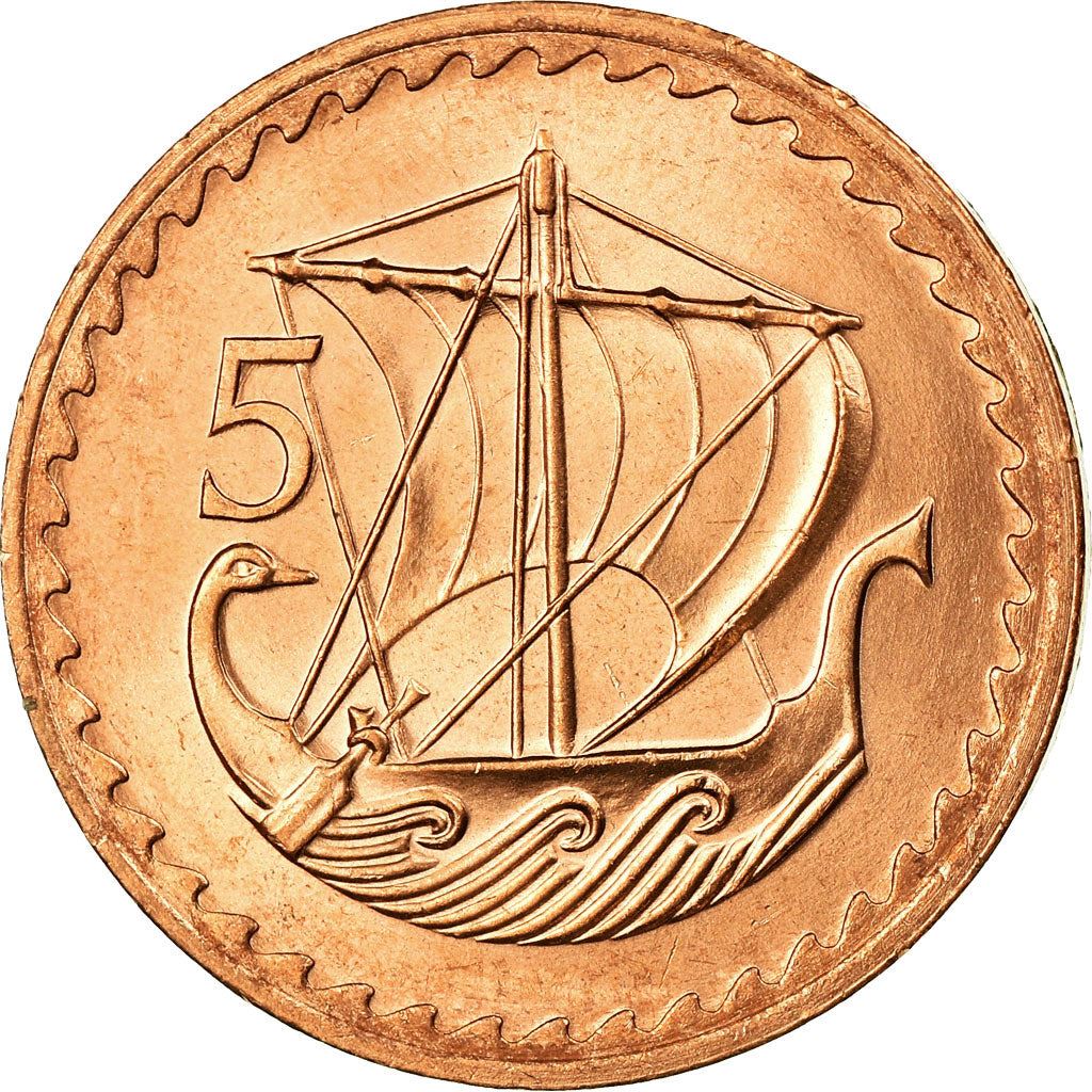 Cyprus 5 Mils Coin | Ancient Galley | KM39 | 1963 - 1980