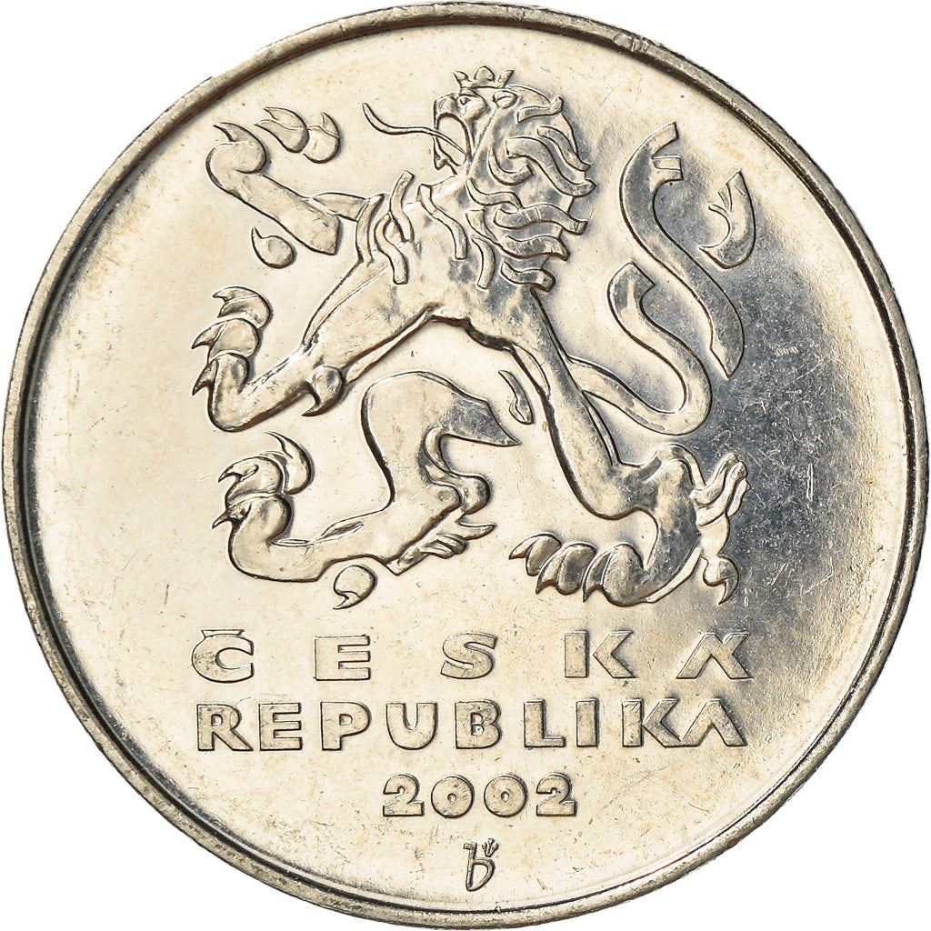 Czech Republic | 5 Korun Coin | Lion | Charles Bridges | Vltava River | KM8 | 1993 - 2021