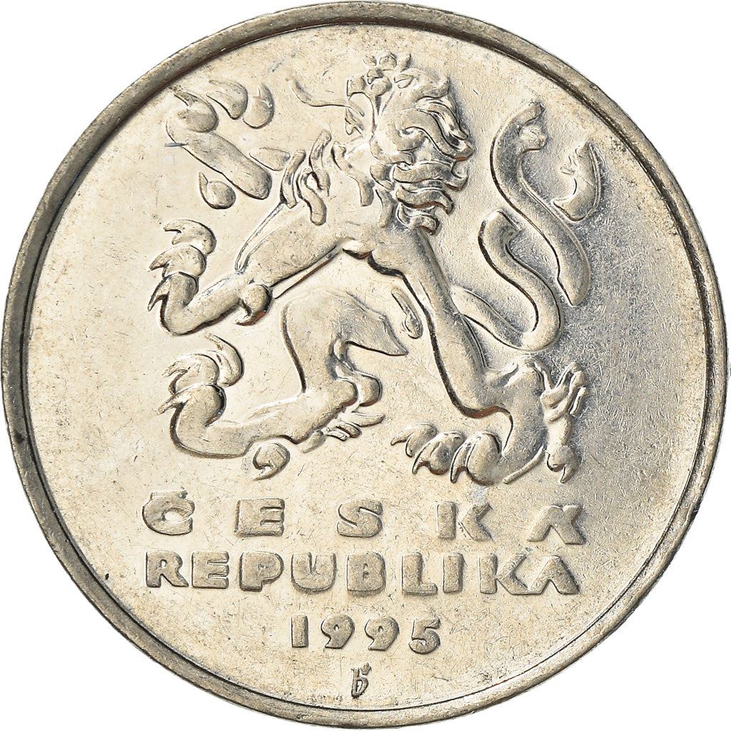 Czech Republic | 5 Korun Coin | Lion | Charles Bridges | Vltava River | KM8 | 1993 - 2021