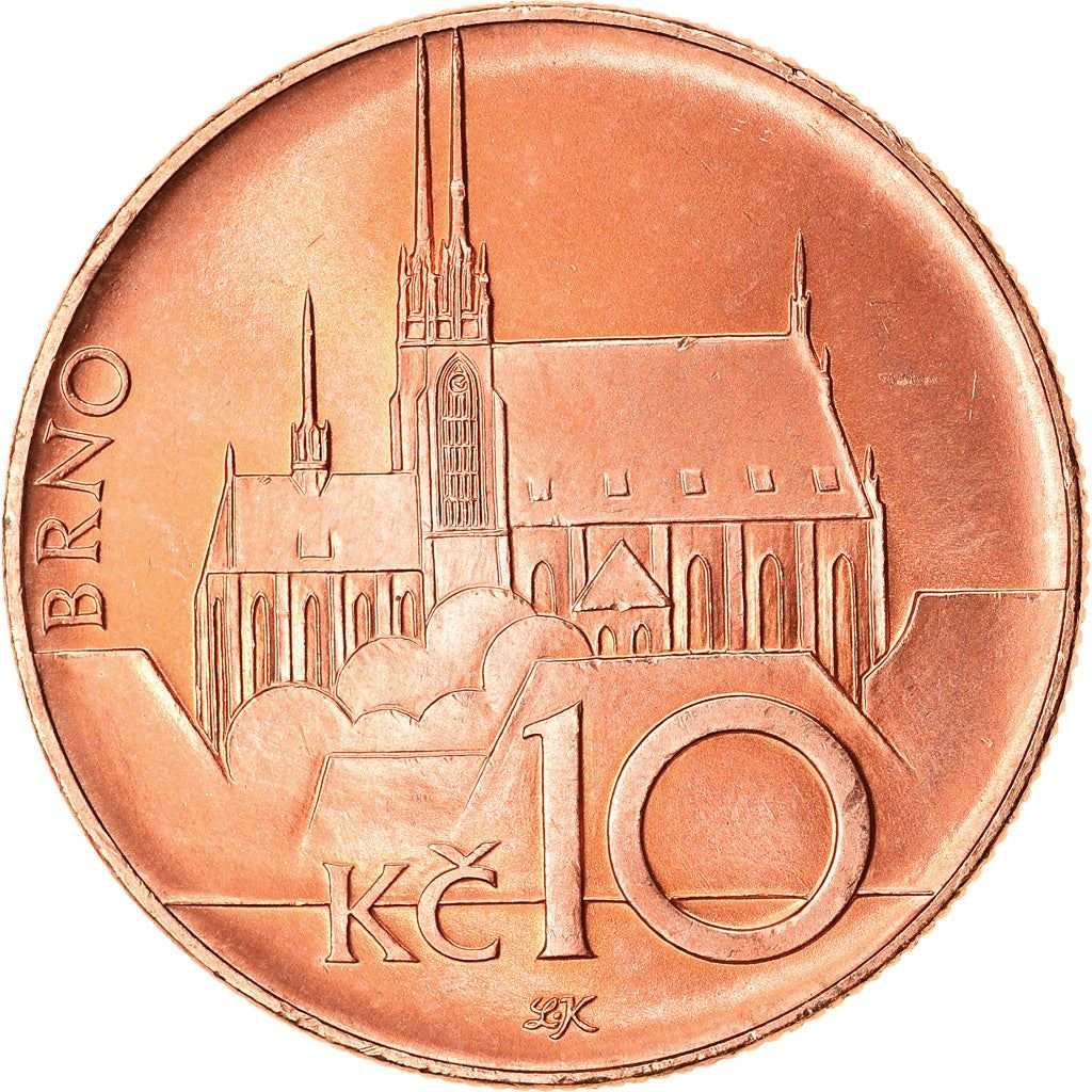 Czech Republic Coin Czech 10 Korun | Lion | Saint Peter and Paul Cathedral | KM4 | 1993 - 2021