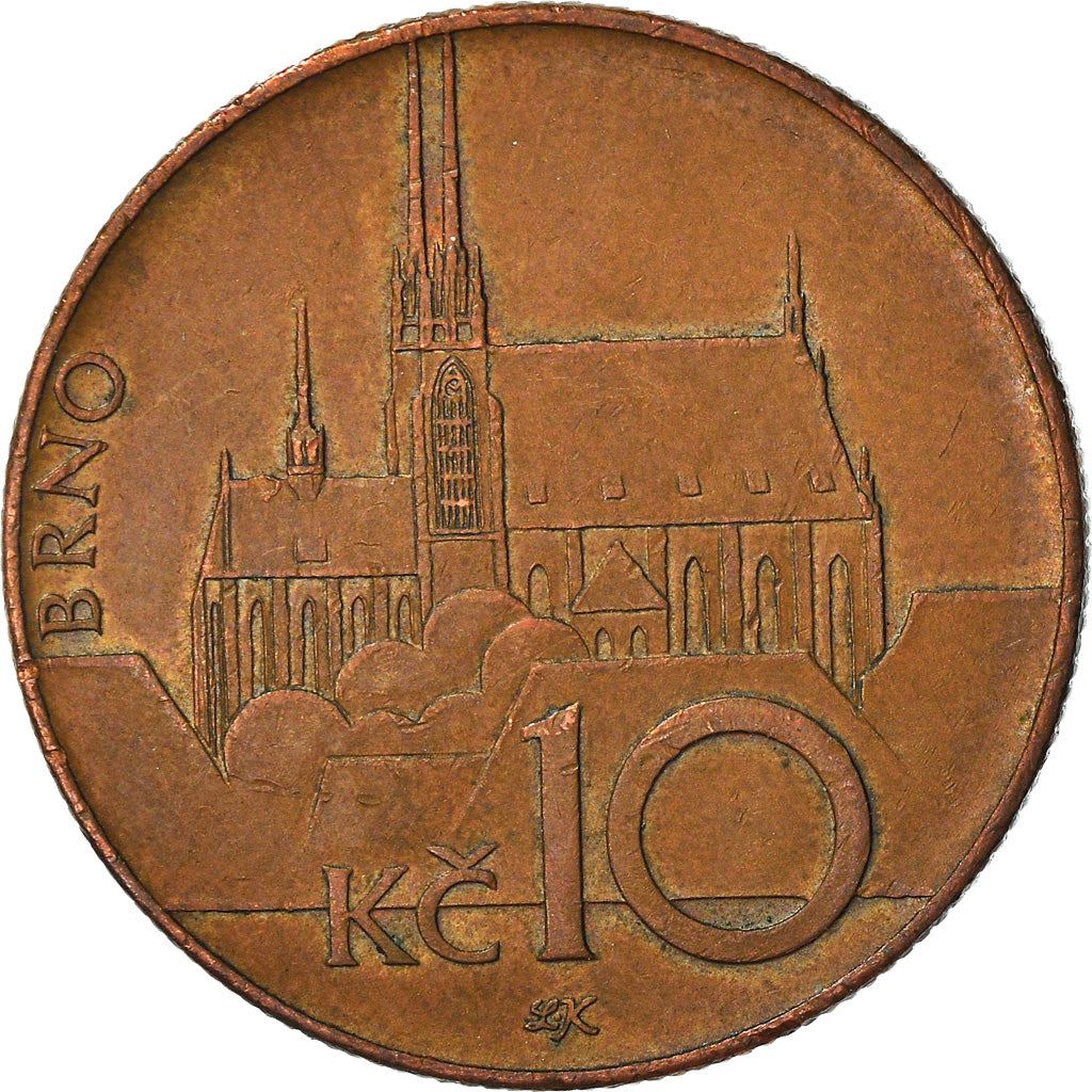 Czech Republic Coin Czech 10 Korun | Lion | Saint Peter and Paul Cathedral | KM4 | 1993 - 2021