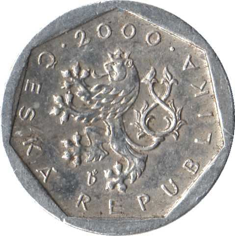 Czech Republic Coin Czech 20 Haleru | Lion | Linden Leaf | KM2 | 1993 - 2003