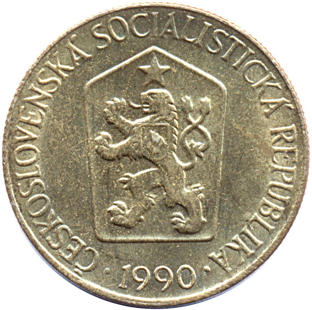 Czechoslovakia 1 Koruna Coin | Linden Sprig | KM50 | 1961 - 1990