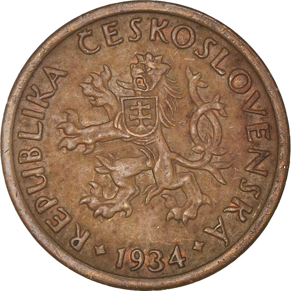 Czechoslovakia | 10 Haleru Coin | Charles Bridge | Prague | KM3 | 1922 - 1938