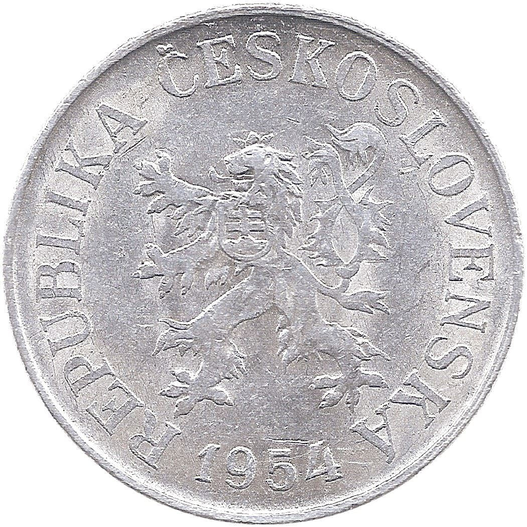 Czechoslovakia | 10 Haleru Coin | Czech lion | Km:38 | 1953 - 1958