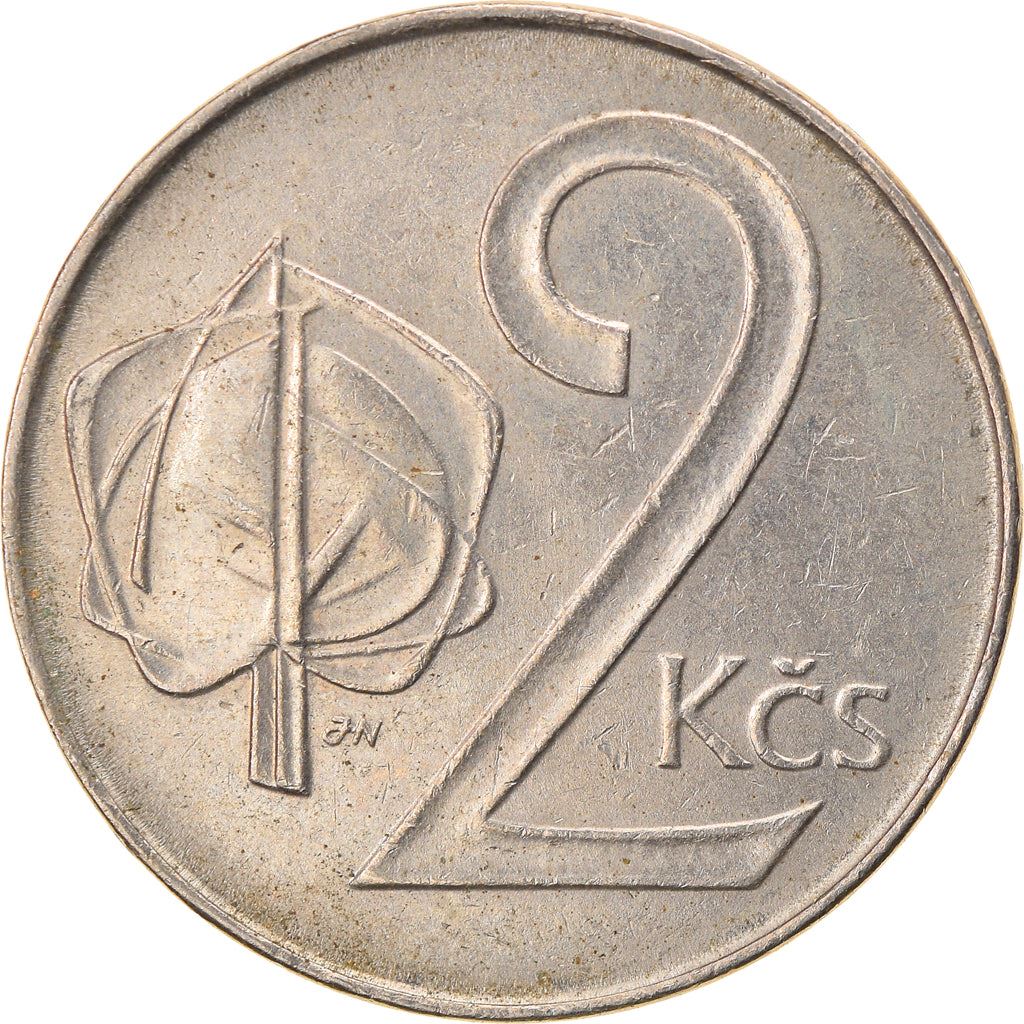 Czechoslovakia | 2 Koruny Coin | Linden Leaf | KM148 | 1991 - 1992