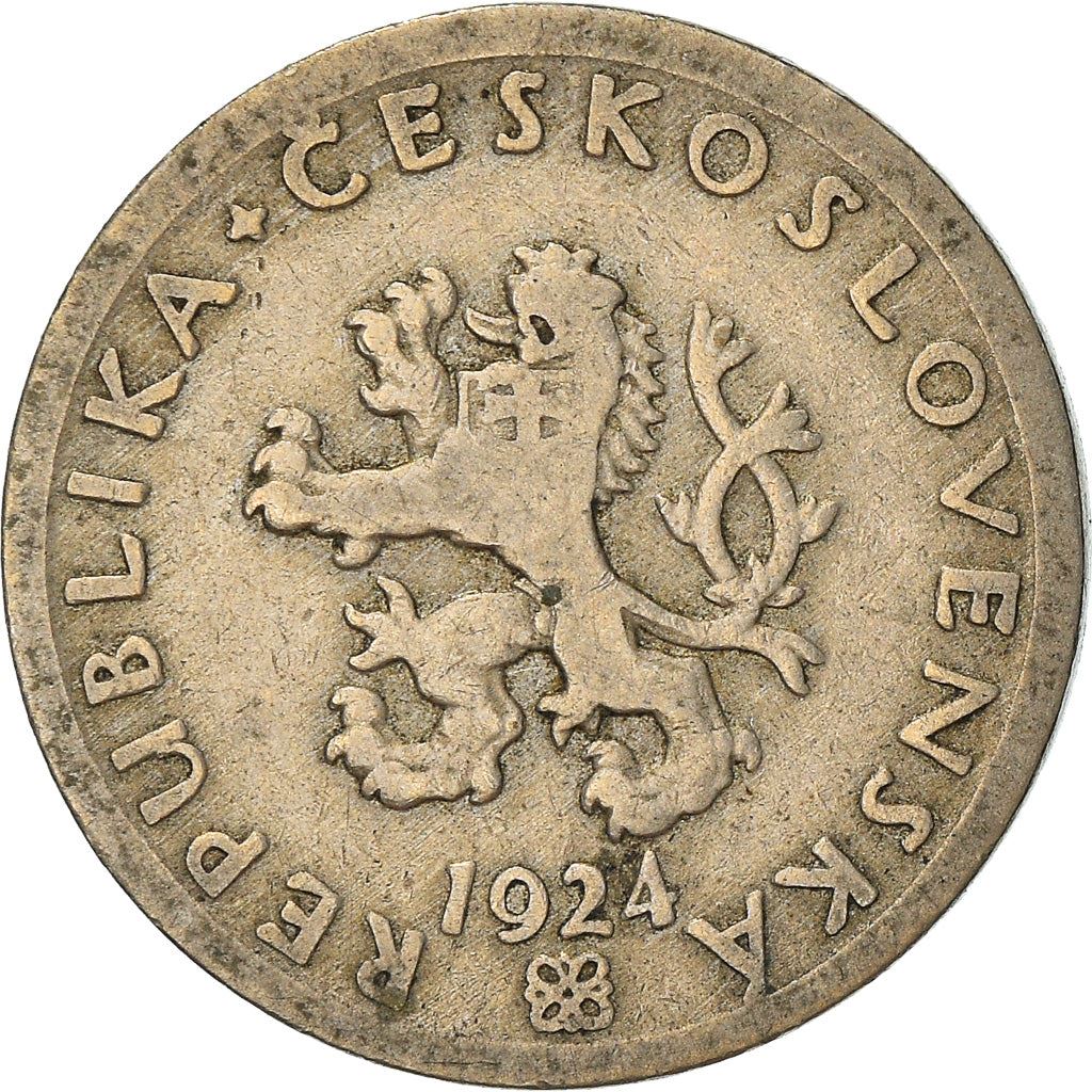 Czechoslovakia | 20 Haleru Coin | Sickle | Lime Sprig | KM1 | 1921 - 1938