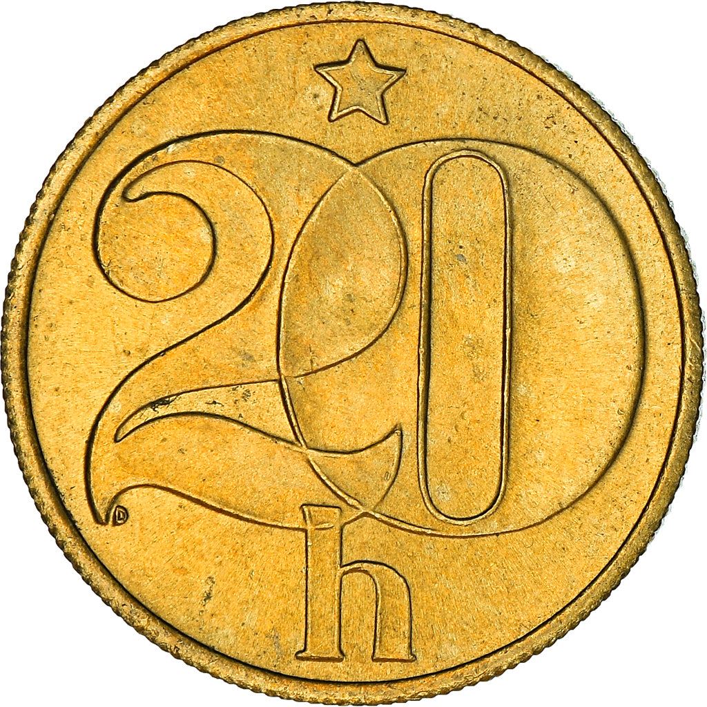 Czechoslovakia | 20 Haleru Coin | Star | KM74 | 1972 - 1990