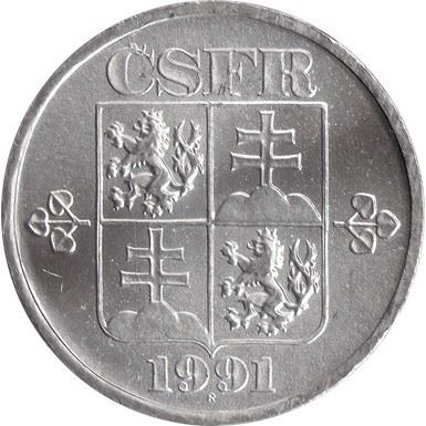 Czechoslovakia 5 Haleru / Hellers Coin | KM150 | 1991 - 1992