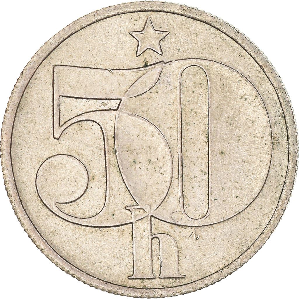 Czechoslovakia | 50 Haleru Coin | Star | KM89 | 1977 - 1990