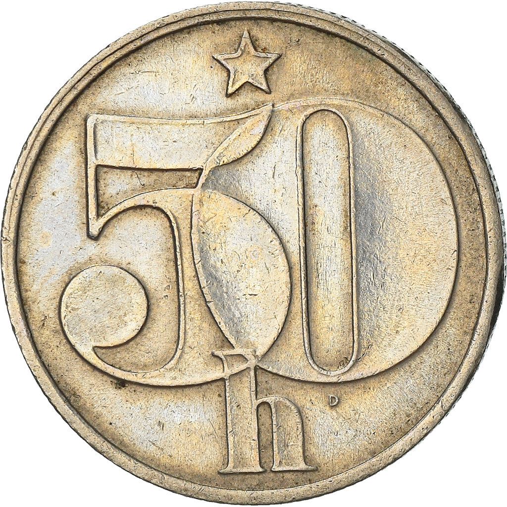 Czechoslovakia | 50 Haleru Coin | Star | KM89 | 1977 - 1990