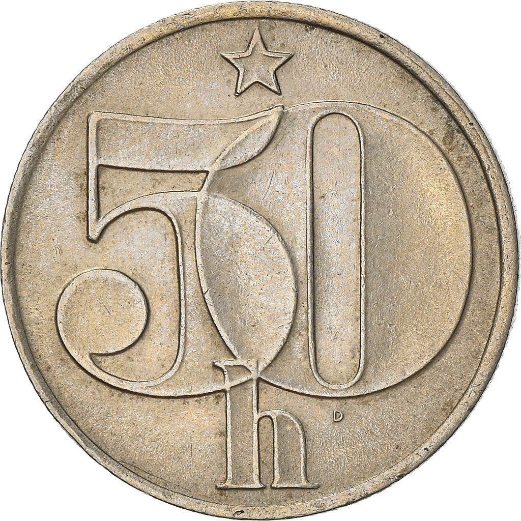 Czechoslovakia | 50 Haleru Coin | Star | KM89 | 1977 - 1990