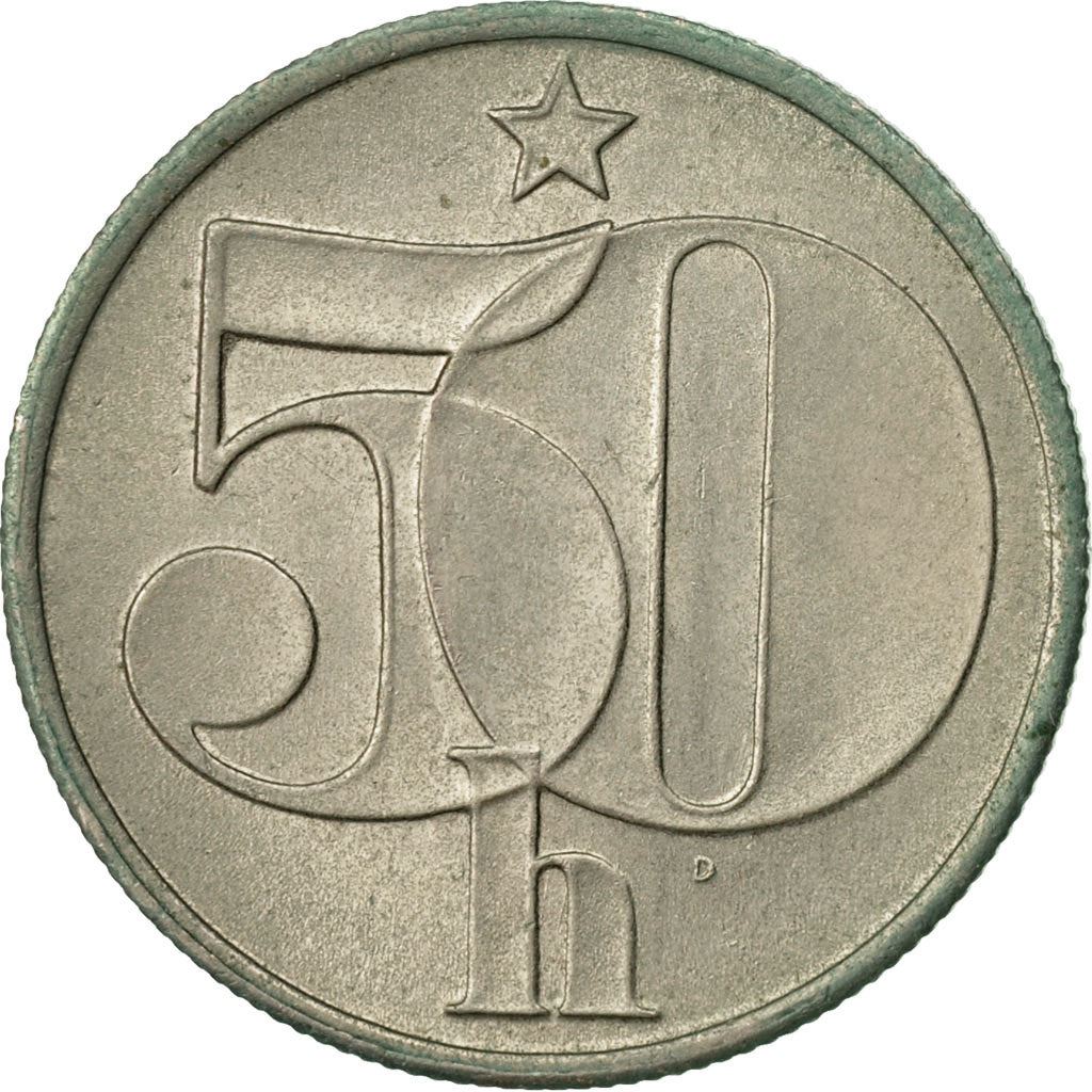 Czechoslovakia | 50 Haleru Coin | Star | KM89 | 1977 - 1990