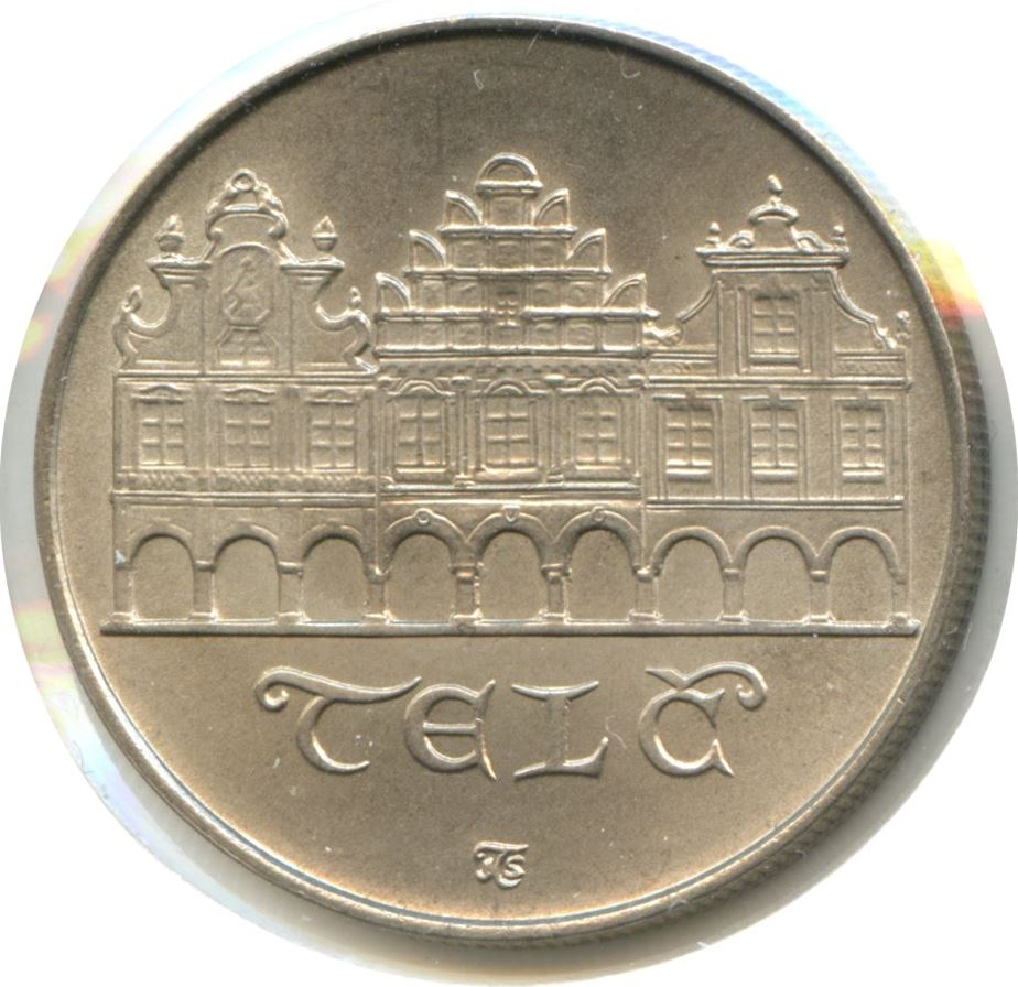 Czechoslovakia | 50 Korun Coin | Telc | Silver | KM124 | 1986