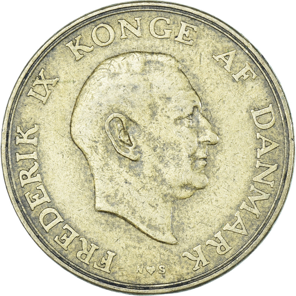 Danish Coin 1 Krone | Frederik IX | KM837 | Denmark | 1947 - 1960