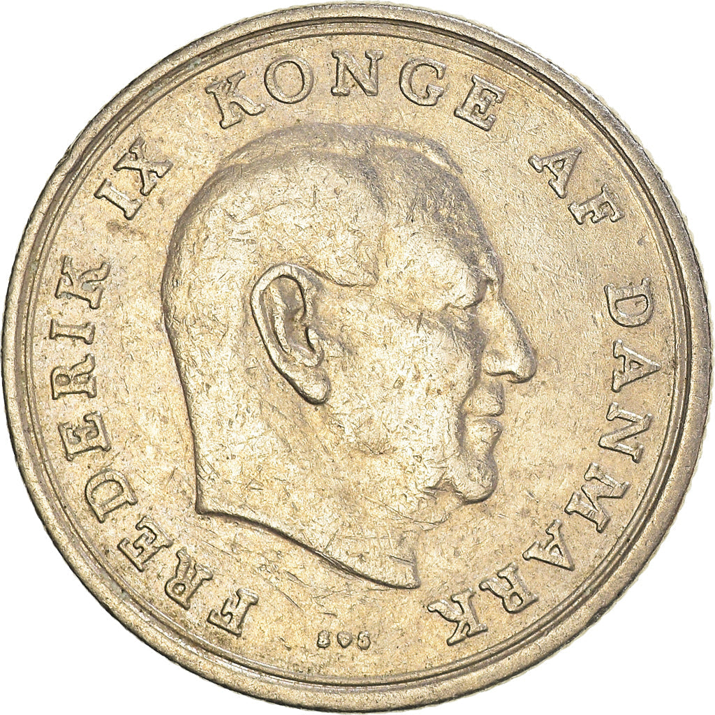 Danish Coin 1 Krone | King Frederik IX | KM851 | Denmark | 1960 - 1972