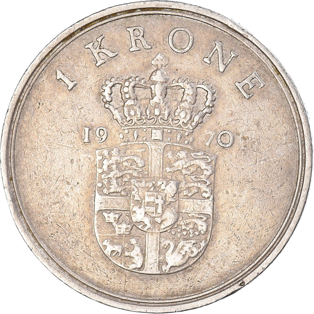 Danish Coin 1 Krone | King Frederik IX | KM851 | Denmark | 1960 - 1972