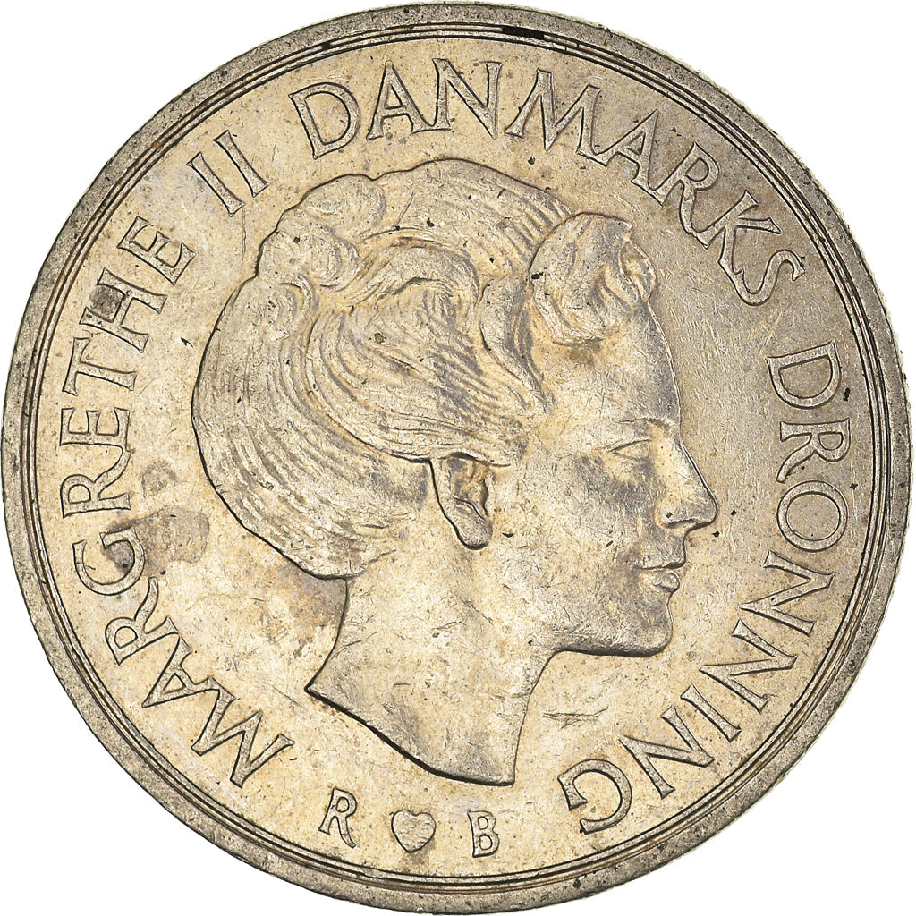 Danish Coin 1 Krone | Queen Margrethe II | KM862 | Denmark | 1973 - 1989