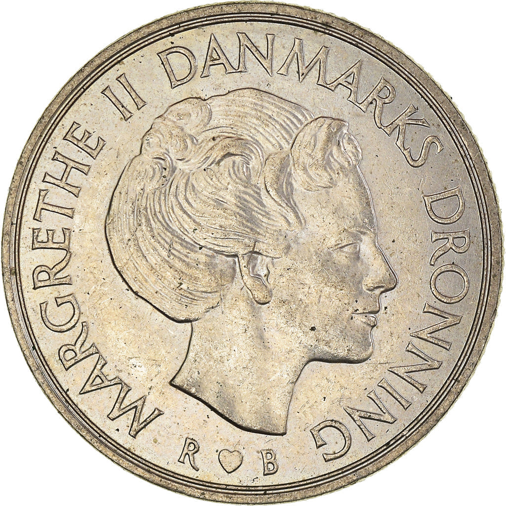 Danish Coin 1 Krone | Queen Margrethe II | KM862 | Denmark | 1973 - 1989