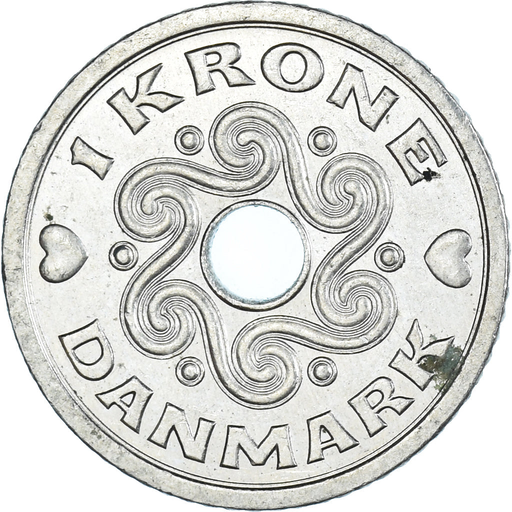 Danish Coin 1 Krone | Queen Margrethe II | KM873 | Denmark | 1992 - 2021